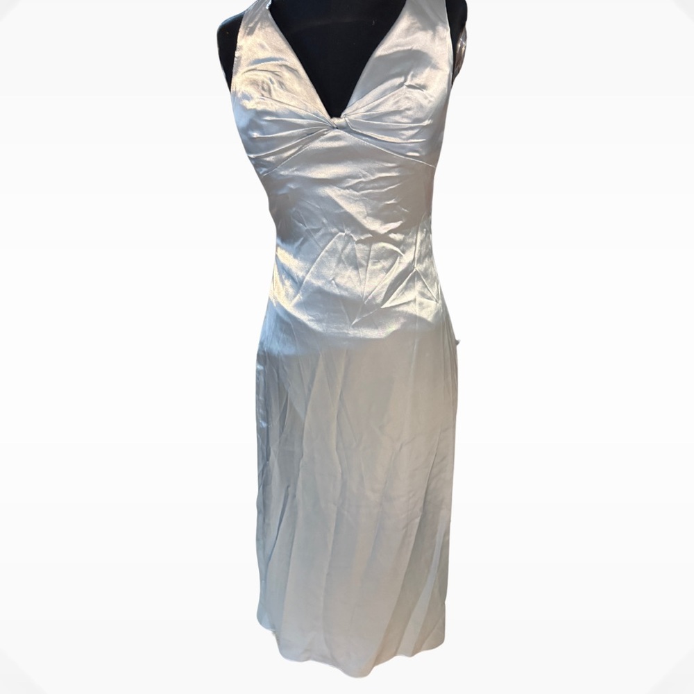 Elegant White Satin Dress